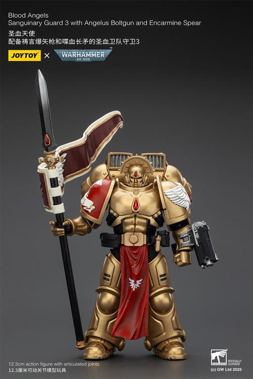 Warhammer 40K Blood Angels Sanguinary Guard 3 with Angelus Boltgun and Encarmine Spear 1/18 Scale Action Figure Gallery Image 4