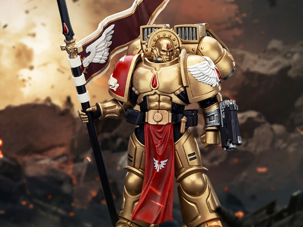 Warhammer 40K Blood Angels Sanguinary Guard 3 with Angelus Boltgun and Encarmine Spear 1/18 Scale Action Figure Gallery Image 1