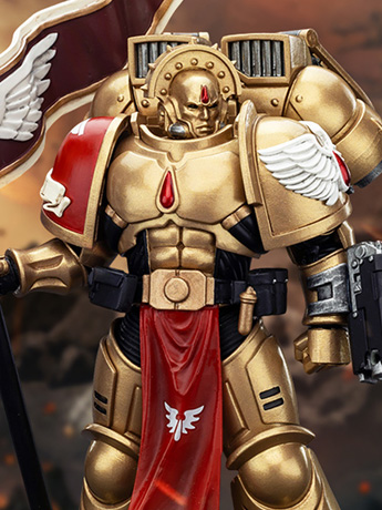 Warhammer 40K Blood Angels Sanguinary Guard 3 with Angelus Boltgun and Encarmine Spear 1/18 Scale Action Figure Gallery Image 2