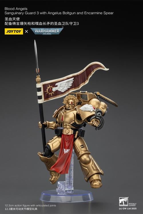 Warhammer 40K Blood Angels Sanguinary Guard 3 with Angelus Boltgun and Encarmine Spear 1/18 Scale Action Figure Gallery Image 7