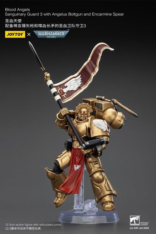 Warhammer 40K Blood Angels Sanguinary Guard 3 with Angelus Boltgun and Encarmine Spear 1/18 Scale Action Figure Gallery Image 9