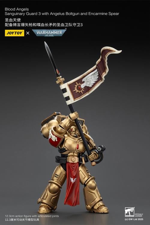 Warhammer 40K Blood Angels Sanguinary Guard 3 with Angelus Boltgun and Encarmine Spear 1/18 Scale Action Figure Gallery Image 10