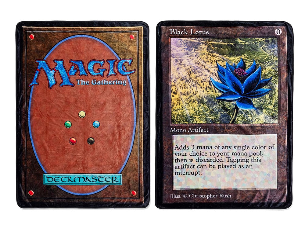Magic: The Gathering Black Lotus Double-Sided Fleece Blanket