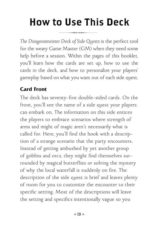The Dungeonmeister Deck of Side Quests Gallery Image 8