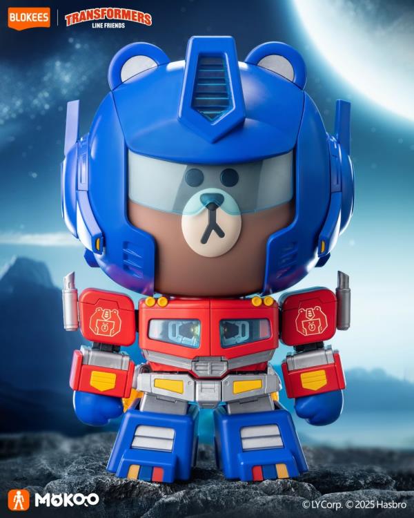 Transformers x Line Friends Mokoo Mega Optimus Prime x Brown Figure