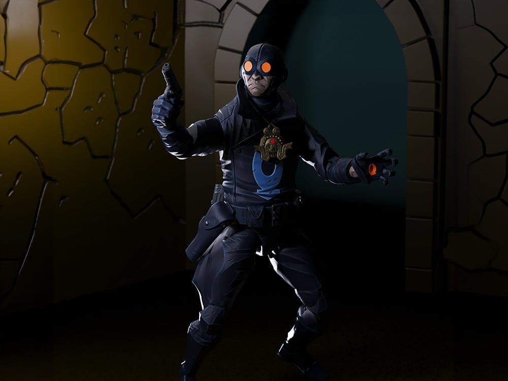 Hellboy Lobster Johnson (The Iron Prometheus) 1/12 Scale Action Figure Gallery Image 1