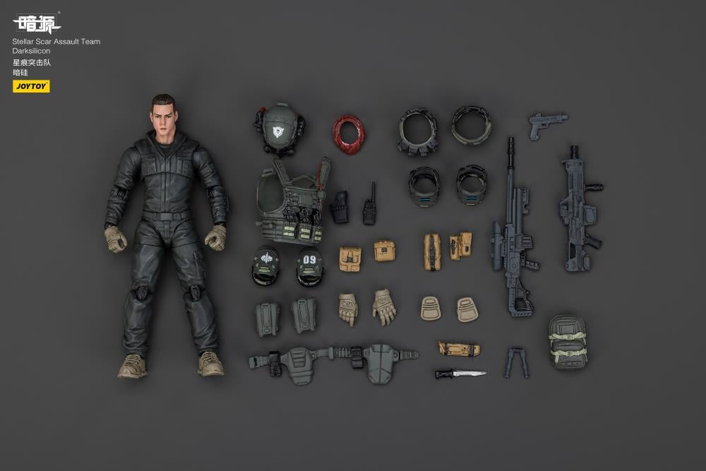 Dark Source Stellar Scar Assault Team Darksilicon 1/18 Scale Action Figure Gallery Image 12