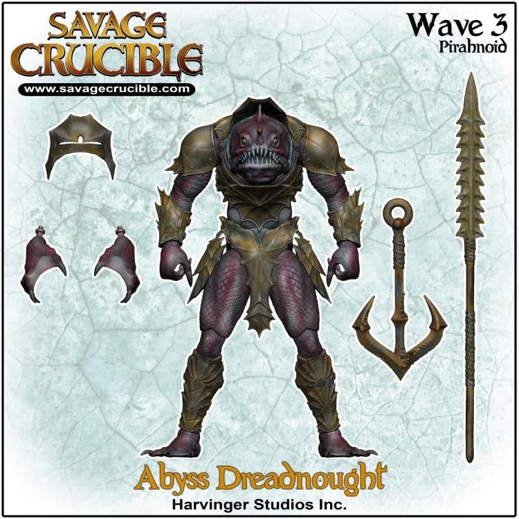 Savage Crucible Abyss Dreadnaught Pirahnoid Action Figure Gallery Image 7