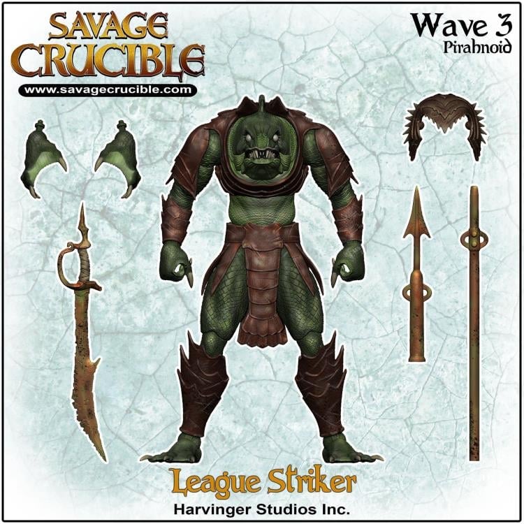 Savage Crucible League Striker Pirahnoid Action Figure Gallery Image 6