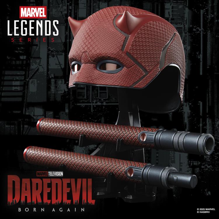 Daredevil: Born Again Marvel Legends Daredevil Premium Roleplay Mask and Billy Clubs Gallery Image 5