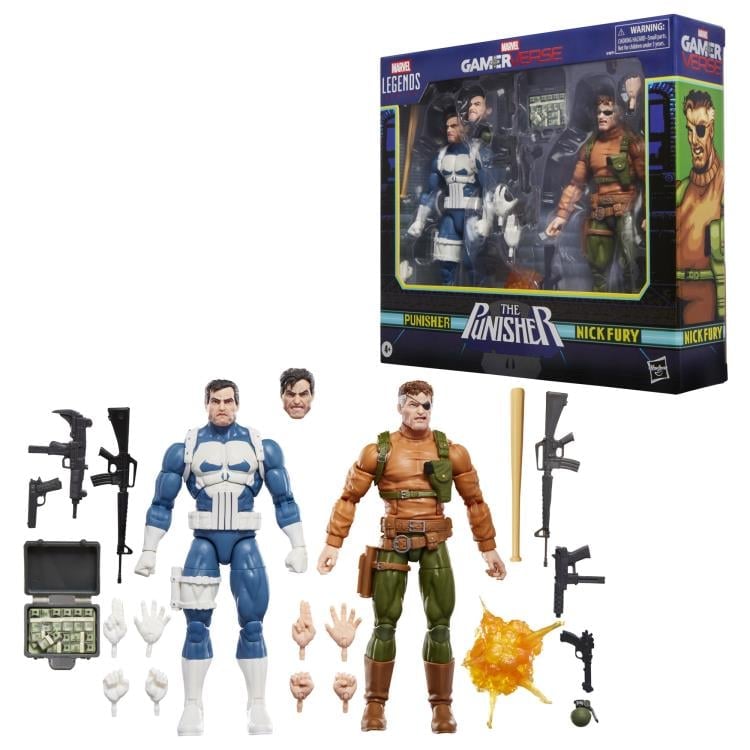 The Punisher Marvel Legends Gamerverse Punisher & Nick Fury Action