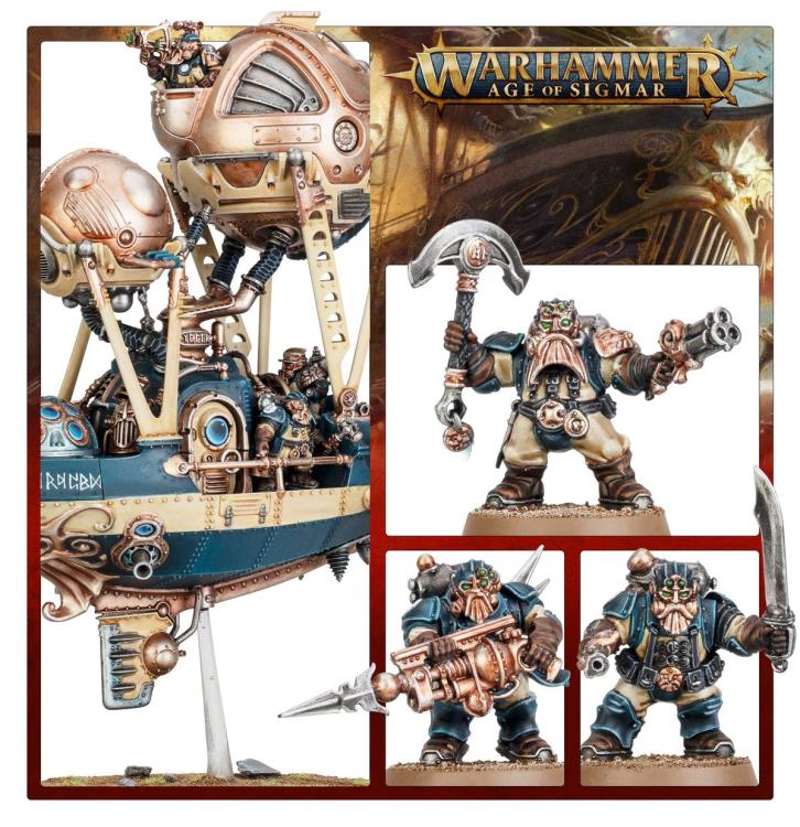 Warhammer Age of Sigmar Regiments of Renown Kharadron Overlords Drekki's Privateers Citadel Miniatures Set Gallery Image 11