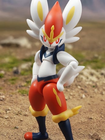 Pokemon Classic Version-L Cinderace Model Kit Gallery Image 2