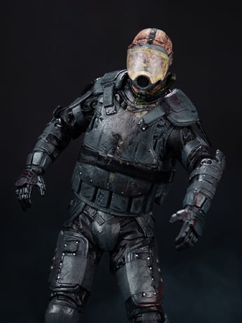 The Walking Dead (TV Series) Gas Mask Zombie Action Figure Gallery Image 2