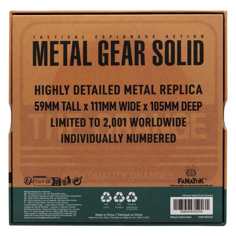 Metal Gear Solid 2: Sons of Liberty The Orange Metal Box Limited Edition Replica Gallery Image 8