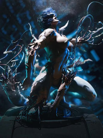 Ghost in the Shell Ultimate Premium Masterline Motoko Kusanagi vs Arachnida 1/4 Scale Statue Gallery Image 2