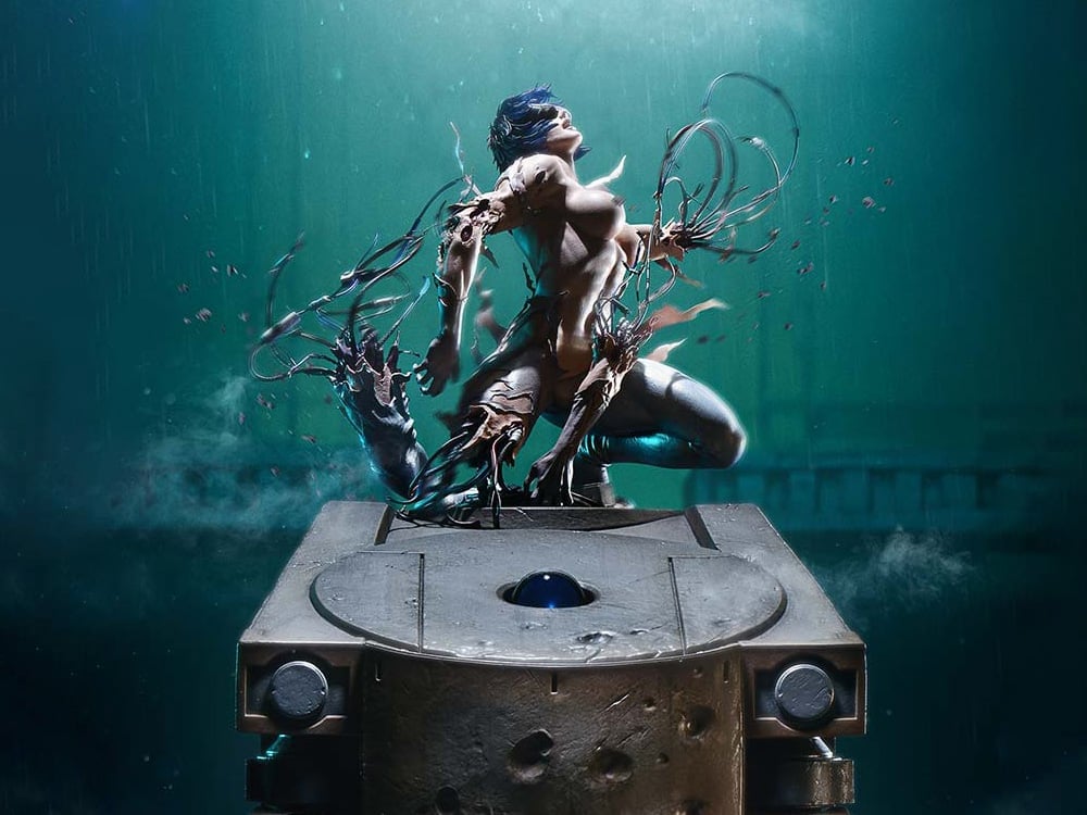 Ghost in the Shell Ultimate Premium Masterline Motoko Kusanagi vs Arachnida 1/4 Scale Statue Gallery Image 1