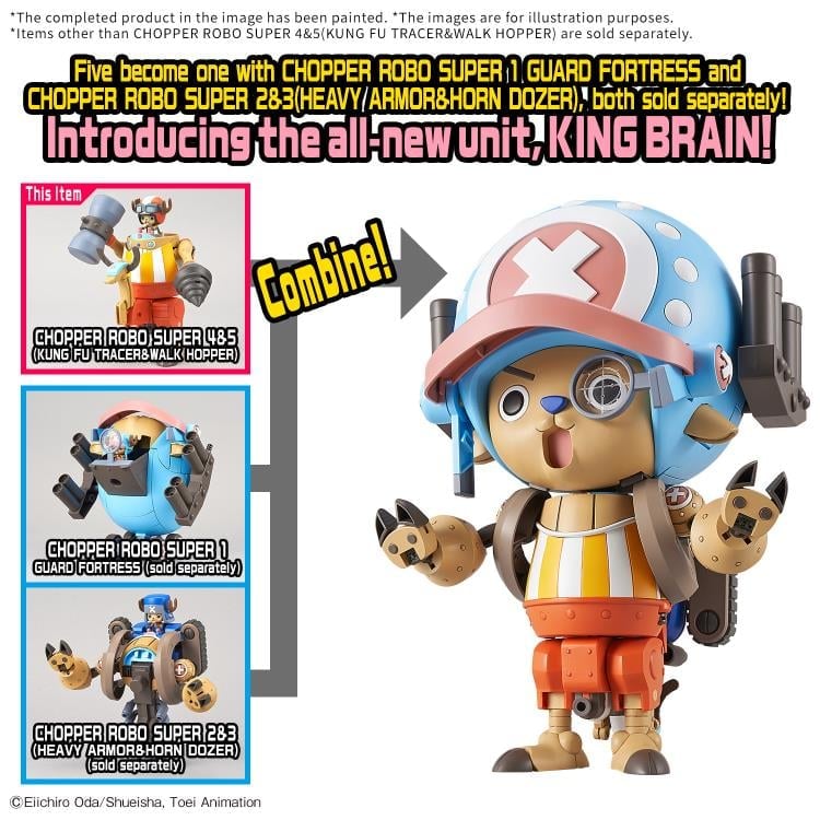 One Piece Chopper Robo 04 Kung Fu Tracer & 05 Walk Hopper Model
