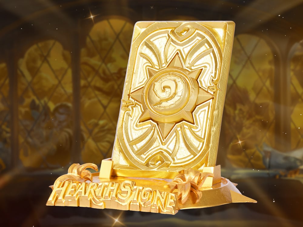 Hearthstone Golden Celebration Card Back Limited Edition Replica Gallery Image 1