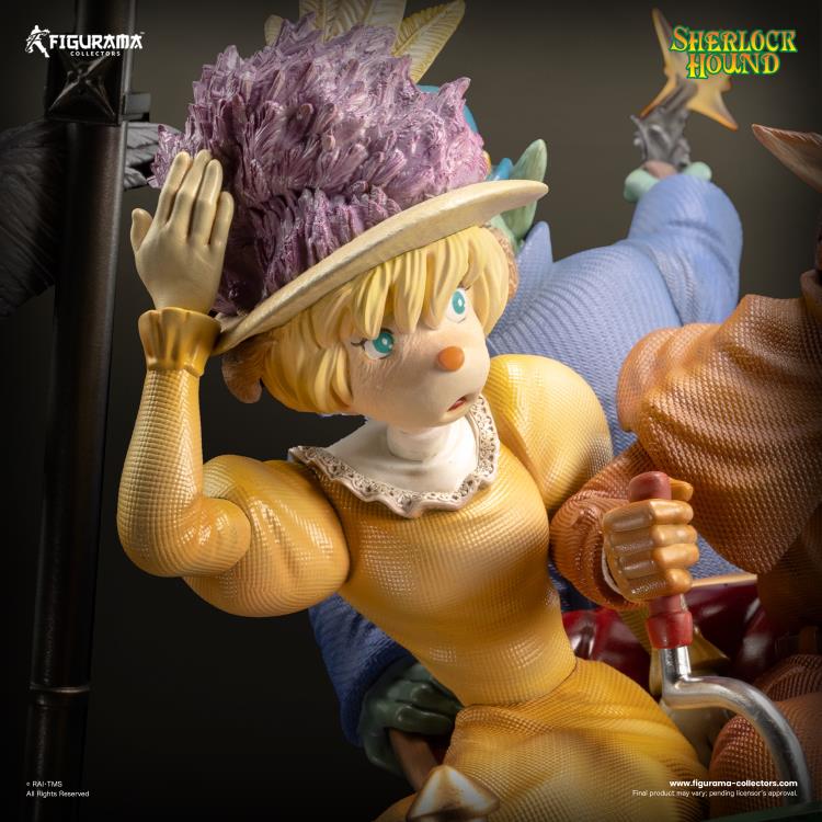Sherlock Hound Elite Diorama Sherlock, Watson & Mrs. Hudson Limited Edition Statue Gallery Image 11