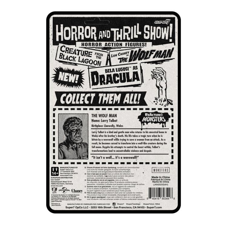 Universal Monsters ReAction+ The Wolf Man Action Figure Gallery Image 5