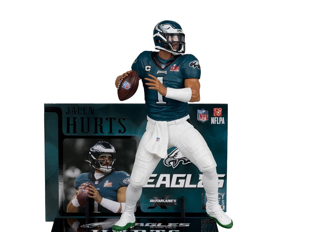NFL SportsPicks Jalen Hurts (Philadelphia Eagles Super Bowl Edition) 7" Posed Figure Gallery Image 1