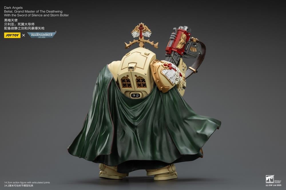 Warhammer 40,000 Dark Angels Belial, Grand Master of the Deathwing with the Sword of Silence and Storm Bolter 1/18 Scale Action Figure Gallery Image 6