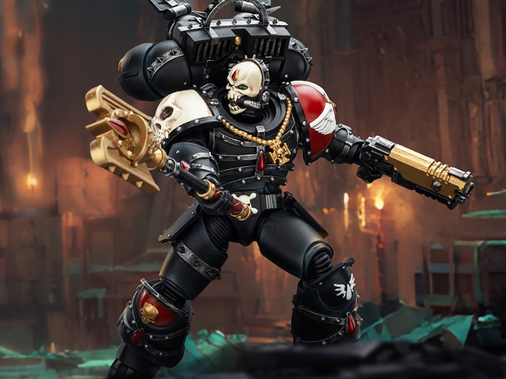 Warhammer 40,000 Blood Angels Lemartes with Jump Pack, Blood Crozius and Absolver Bolt Pistol 1/18 Scale Action Figure Gallery Image 1