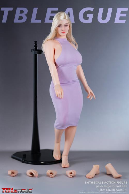 Female Body (Pale Large Bust) 1/6 Scale Figure (TB-AD01 With Head Sculpt) Gallery Image 13