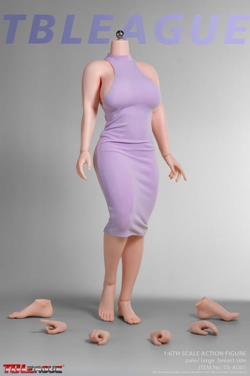 Female Body (Pale Large Bust) 1/6 Scale Figure (TB-AD01 Without Head Sculpt) Gallery Image 3