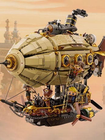 Steampunk Series Steampunk Airship Building Blocks Set