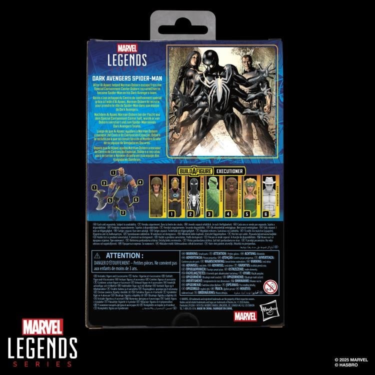 The Avengers Marvel Legends Dark Avenger Spider-Man Action Figure