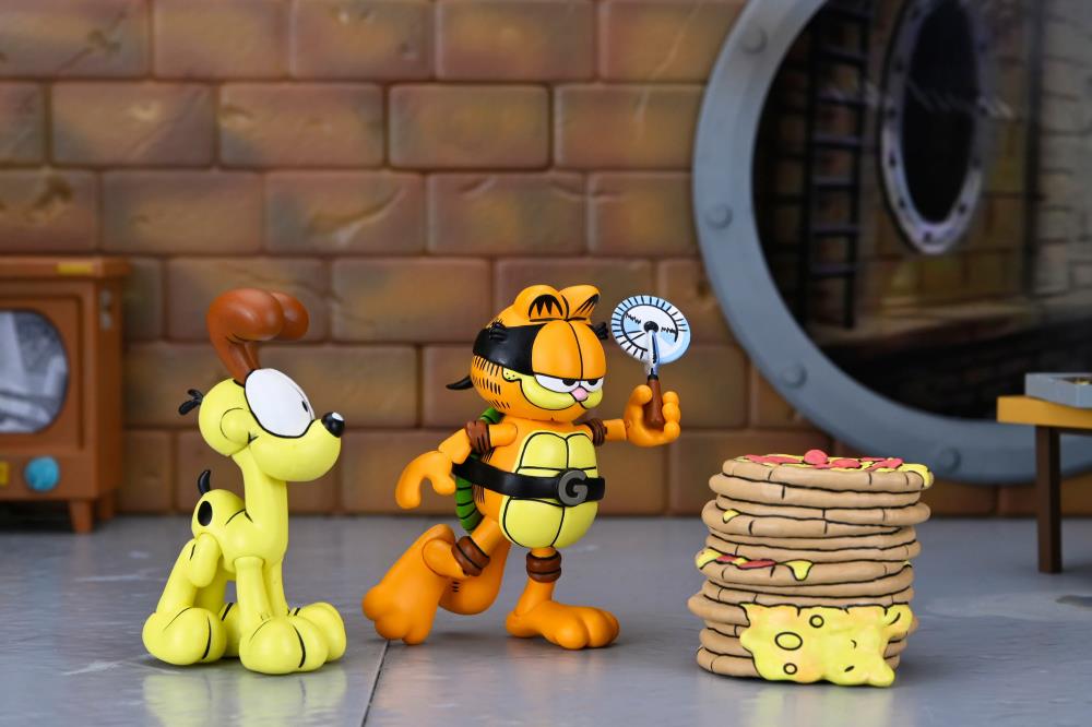 Teenage Mutant Ninja Turtles x Garfield Ultimate Garfello & Odie (Archie Comics) Action Figure Set Gallery Image 8