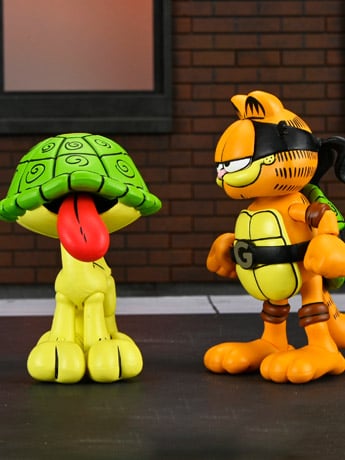 Teenage Mutant Ninja Turtles x Garfield Ultimate Garfello & Odie (Archie Comics) Action Figure Set Gallery Image 2