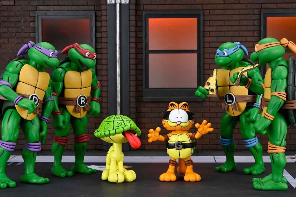 【NECA】新品 正規品 TMNT タートルズ ガーフェロ＆オーディ フィギュア Teenage Mutant Ninja Turtles x Garfield Ultimate Garfello & Odie