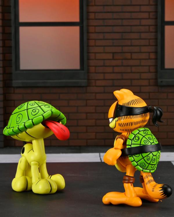 Teenage Mutant Ninja Turtles x Garfield Ultimate Garfello & Odie (Archie Comics) Action Figure Set Gallery Image 5