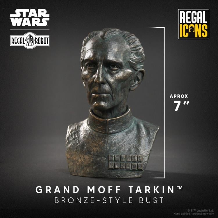 Star Wars Regal Icons Grand Moff Tarkin Bronze-Style Scaled Bust Gallery Image 5