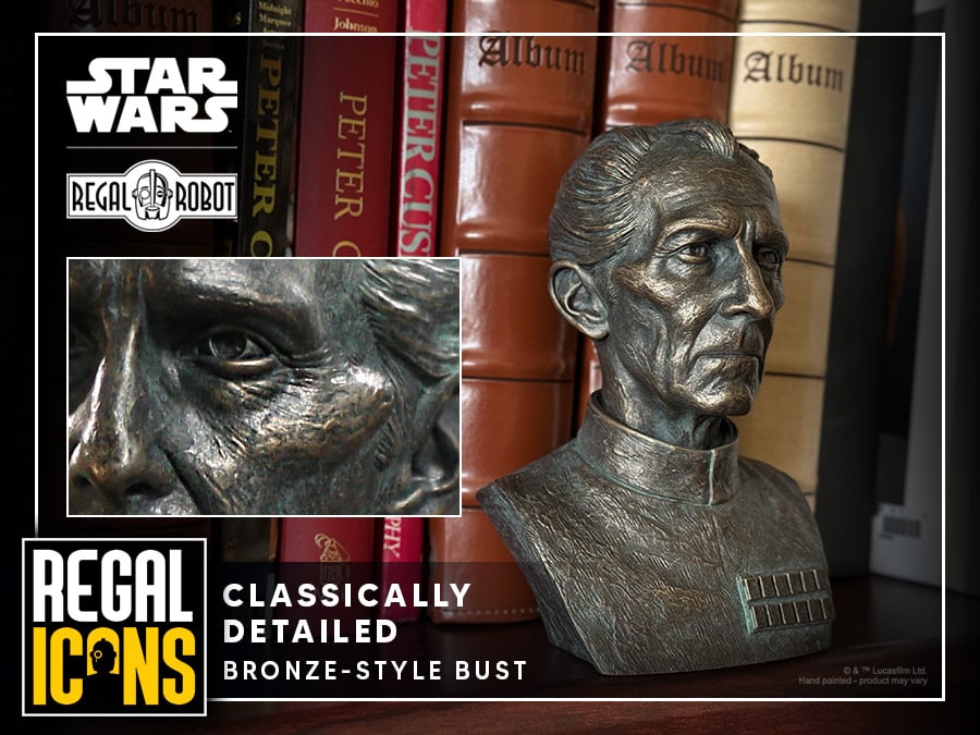 Star Wars Regal Icons Grand Moff Tarkin Bronze-Style Scaled Bust Gallery Image 12