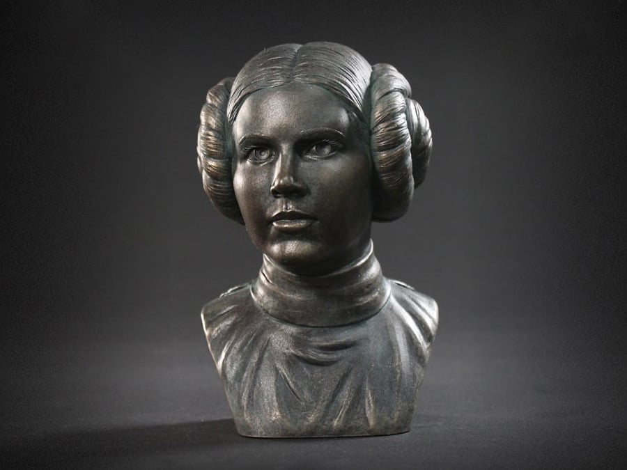 Star Wars Regal Icons Princess Leia Bronze-Style Scaled Bust Gallery Image 1