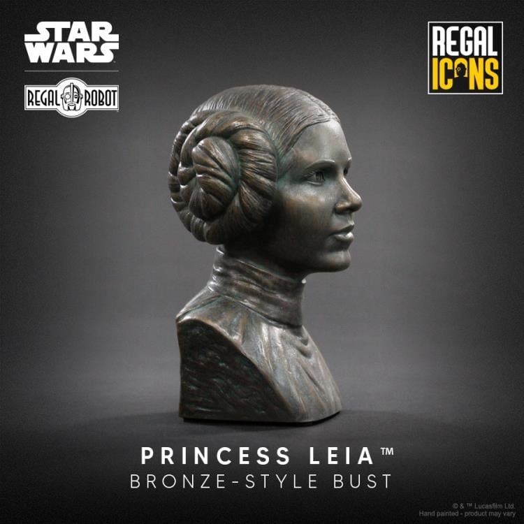 Star Wars Regal Icons Princess Leia Bronze-Style Scaled Bust Gallery Image 4