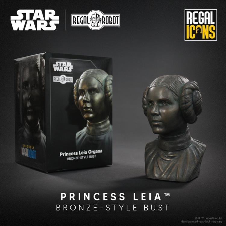 Star Wars Regal Icons Princess Leia Bronze-Style Scaled Bust Gallery Image 7