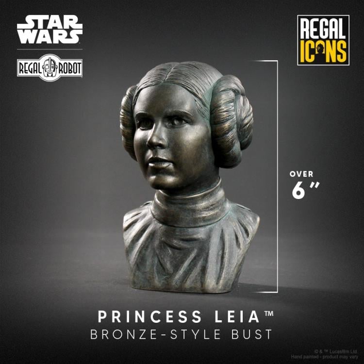 Star Wars Regal Icons Princess Leia Bronze-Style Scaled Bust Gallery Image 6