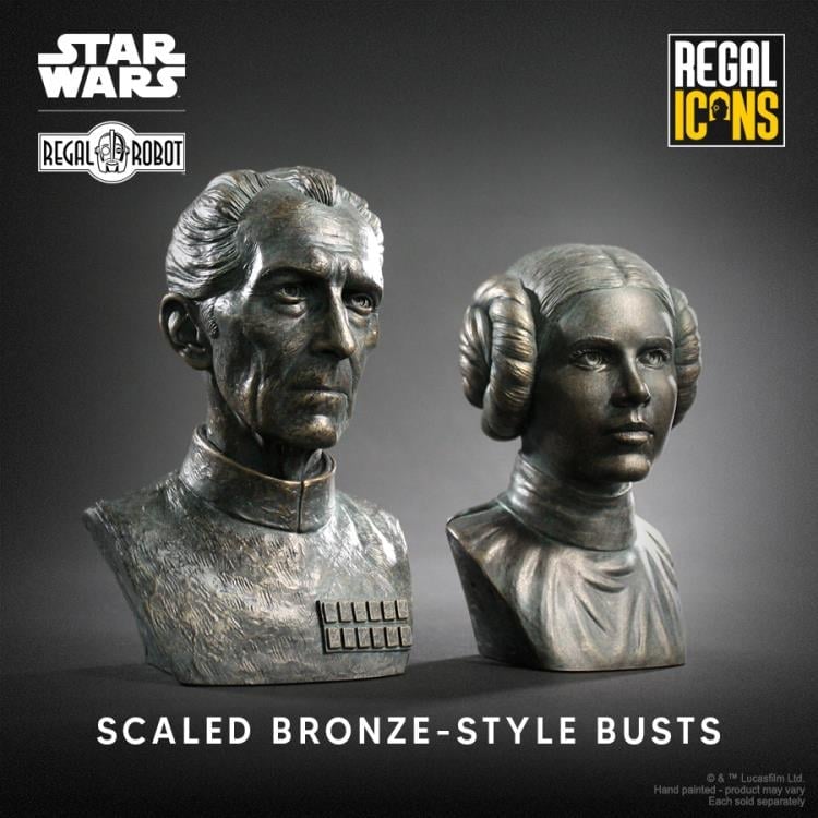 Star Wars Regal Icons Princess Leia Bronze-Style Scaled Bust Gallery Image 9