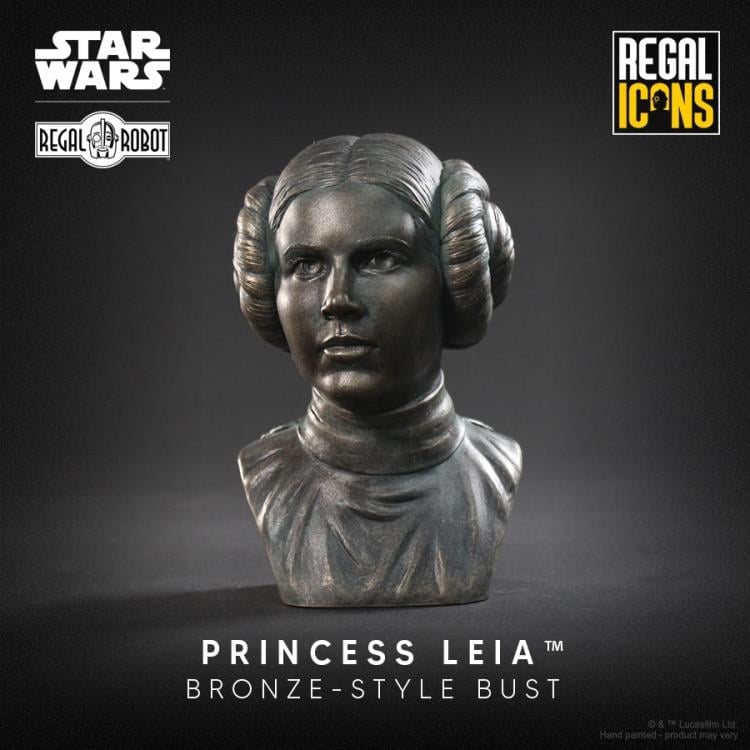 Star Wars Regal Icons Princess Leia Bronze-Style Scaled Bust Gallery Image 3