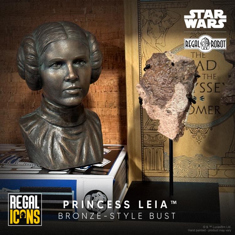 Star Wars Regal Icons Princess Leia Bronze-Style Scaled Bust Gallery Image 8