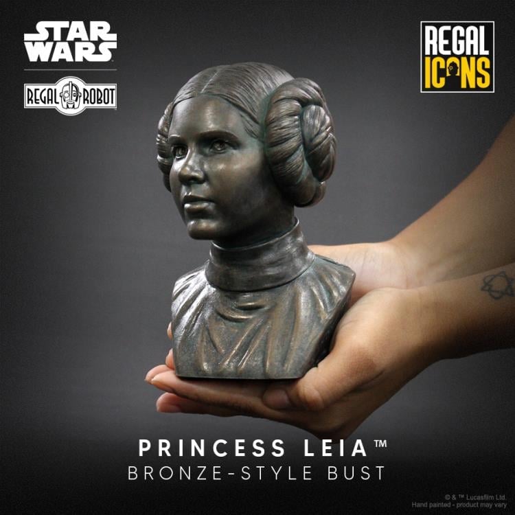 Star Wars Regal Icons Princess Leia Bronze-Style Scaled Bust Gallery Image 5