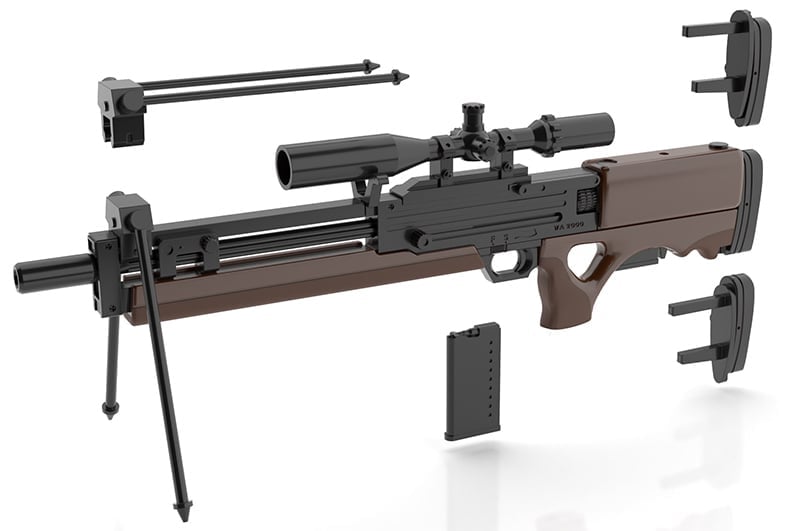 Little Armory x Girls' Frontline LA-DF35 Girls' Frontline 2 Makiatto WA2000 Sniper Rifle 1/12 Scale Accessory Set Gallery Image 5