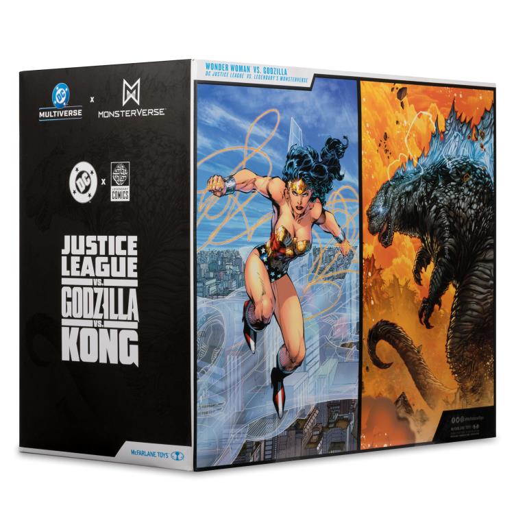 Justice League vs. Godzilla vs. Kong DC Multiverse Wonder Woman vs. Godzilla Figure Two-Pack Gallery Image 20