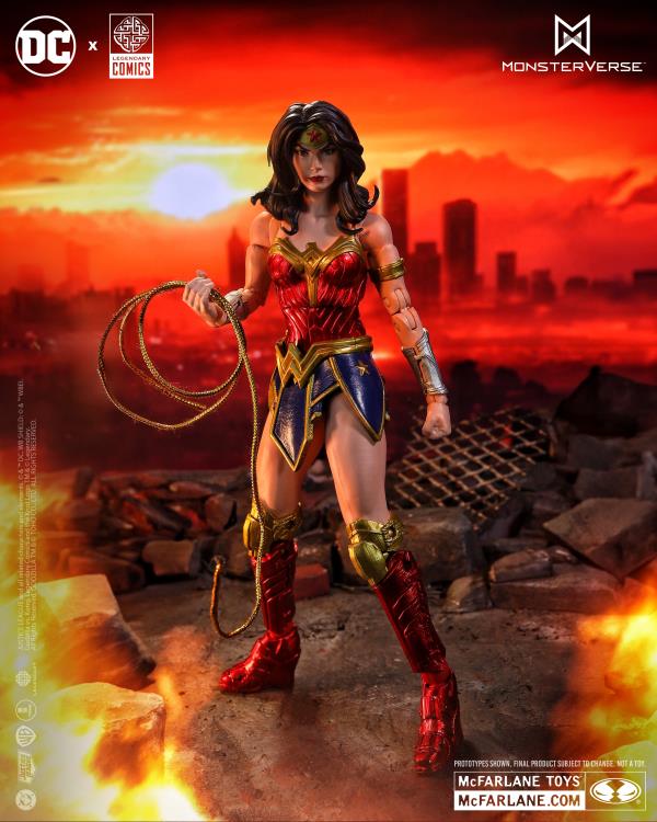 Justice League vs. Godzilla vs. Kong DC Multiverse Wonder Woman vs. Godzilla Figure Two-Pack Gallery Image 7