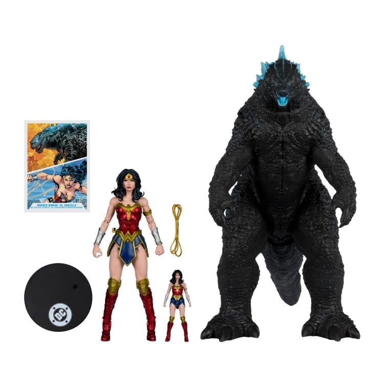 Justice League vs. Godzilla vs. Kong DC Multiverse Wonder Woman vs. Godzilla Figure Two-Pack Gallery Image 17